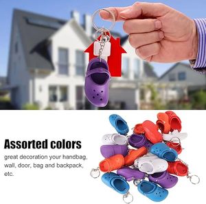 Kawaii Style <b>Mini</b> Sandals Keychain Soft Silicone Slipper Keyring for <b>Backpack</b> Purse Charm Funny Shoe Accessories for Kids RTS - Product Image 2