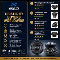 Subwoofer de voiture Zeming 10 pouces à double bobine mobile 1000W avec panier en aluminium moulé pour mise à niveau du système audio automobile, vente en gros OEM