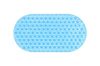 Tapis de Douche Antidérapant YIJU Ovale 26*14 en PVC Écologique et Antibactérien avec Ventouses pour Salle de Bain, Baignoire et Usage Domestique