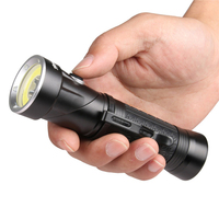 Lampe torche QXMOVING COB à lumière rouge, tête réglable, en aluminium, rechargeable, pour le camping, les situations d'urgence, avec aimant, lampe de travail, réparation automobile