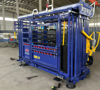 Bovinshorse Chutelivestock Squeeze Chute - Acier au carbone galvanisé de 6 pieds de haut pour bovins et animaux d'élevage