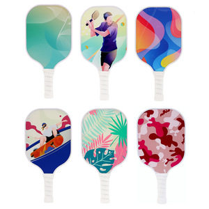 Raquette de pickleball en fibre de carbone, forme standard, 40 trous, haute résistance, entraînement, adulte, raquette de plage, solide, sans bordure - Product Image 2