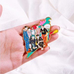 Pins en émail Kpop, personnalisables avec logo, à prix abordable, incluant pins de revers en émail souple, broches, badges en métal et pins en émail rigide - Product Image 2