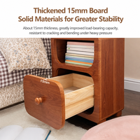 Nouvelle table de chevet en bois massif, extrêmement étroite et minimaliste, table d'appoint pour chambre à coucher, étagère de rangement ultra-étroite, petite taille