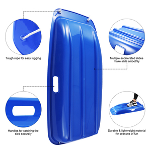 Tabla de Esquí de Plástico Azul de 88x42x11cm, 2 Piezas N001 para Tubos - Product Image 3