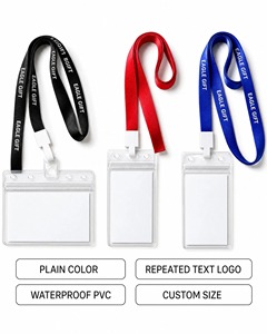 Porte-cartes en PVC étanche avec cordon détachable, étui transparent pour badge d'identification pour le bureau, l'usine ou le travail - Product Image 1