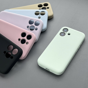 Chống trầy xước tinh khiết Silicone phẳng trường hợp đối với <span class=keywords><strong>iPhone</strong></span> 16 Pro 15 Pro Max Ultra-precise lens cutouts Non-Slip <span class=keywords><strong>Ergonomic</strong></span> thiết kế Hot Bán - Product Image 2