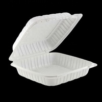 Boîte à lunch jetable blanche rESG 40oz à emporter en plastique PP MFPP micro-ondable pour emporter avec couvercle
