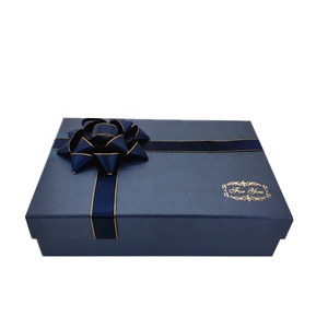 Boîte-cadeau en carton bleu fantaisie sur mesure, personnalisée, boîtes à bijoux bleues, pour <span class=keywords><strong>portefeuille</strong></span> en cuir pour hommes, pièces - Product Image 1