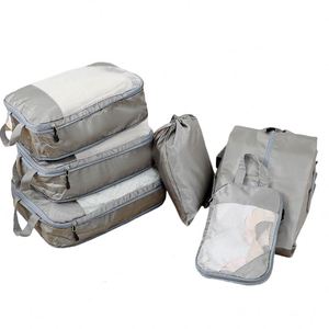 Product Manufacturer 6 Set <b>Suitcase</b> Organizer Bags Compression Cubes Travel Accessories Expandable Packing Organizers - Product Image 3