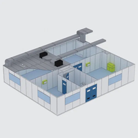 Cuarto Limpio Modular ISO 8/7/6/5 con Paredes Rígidas Libres de Polvo y Filtro HEPA Personalizable
