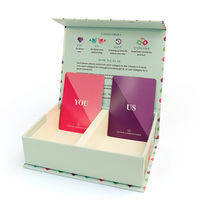 Boîte magnétique personnalisée imprimée, deux cartes de jeu sur papier, écologique et durable, fabricant en gros