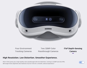 Hoàn toàn mới 4K + Ống nhòm tầm nhìn hỗn hợp thực tế VR Tai nghe 256G siêu PC VR Pico 4 3D thực tế ảo VR phần cứng - Product Image 5