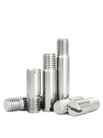 ANCETE Goupille fendue en acier inoxydable 304, finition brillante, cylindrique, à filetage externe, à moitié filetée, sans tête