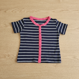 เสื้อเปิดด้านหน้าสำหรับเด็กเสื้อคอตตอนสีดำมีกระดุมสแปนเด็กซ์5% แบบทันสมัย - Product Image 3