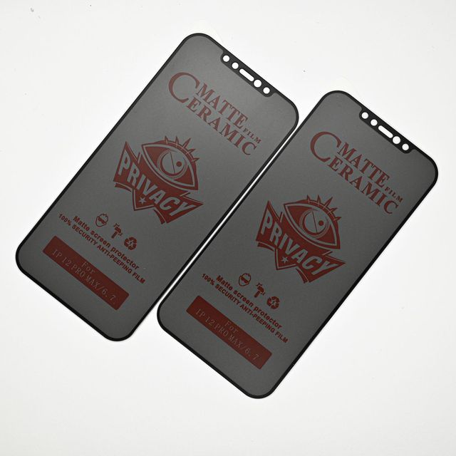 Unbreakable Privacy Screen Protectors for iPhone Anti spy Ceramic Screen Protector for iPhone 12 Pro Max