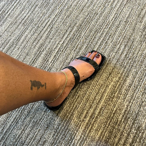 अनुकूलित स्टेनलेस स्टील सोने की चेन पायल चंकी सोने क्यूबा श्रृंखला पायल महिलाओं लड़की पैर गहने - Product Image 6