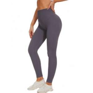 Showitty Women's High-Waisted Butt Lifting Workout Gym Yoga Dark Grey XXS-XXL Seamless <b>Nylon</b>/Spandex <b>Leggings</b> Made China ODM - Product Image 1