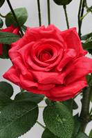 Künstlicher Rosenbaum im Topf, Künstliche Blühende Rosenpflanze mit Schwarzem Topf für Wohnzimmer, Hochzeit, Hotel, Bodendekoration