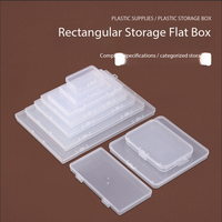 Boîte de rangement transparente en PP avec couvercle à boucle rectangulaire, épaisseur 2 mm, pour dossiers A4 et présentoirs de cartes, idéale pour l'export.