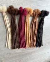 Extensions de dreadlocks afro bouclées 100 % cheveux humains, 0,2/0,4/0,6/0,8 cm, pour tresses au crochet en vrac pour femmes noires
