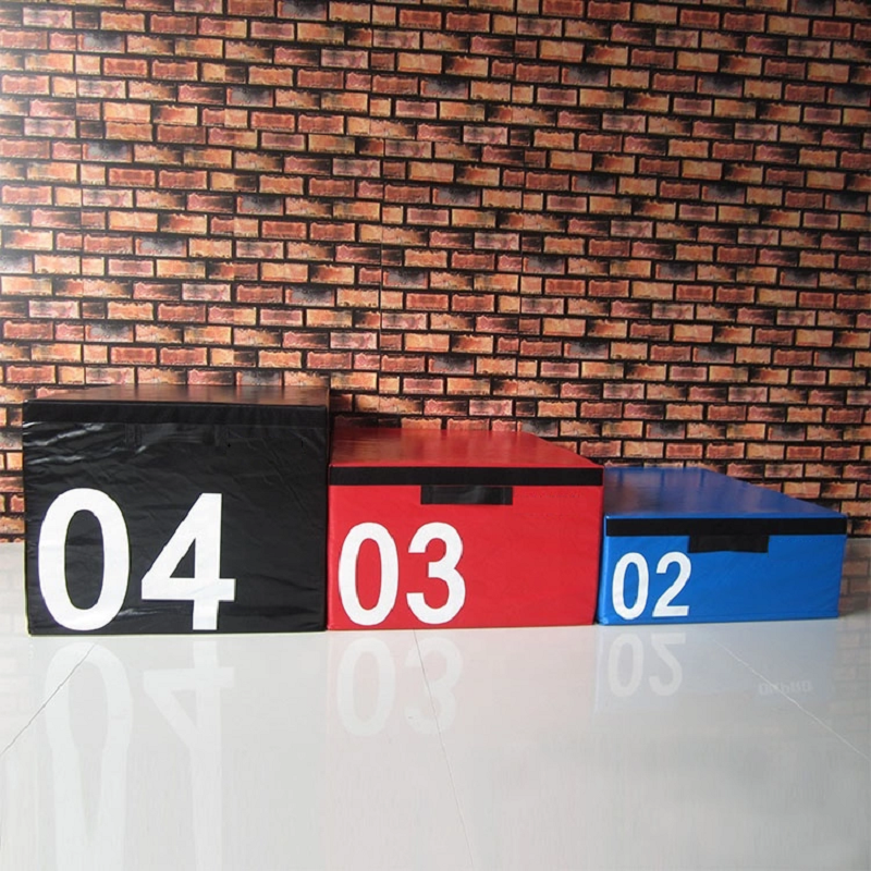 Gym Used PU Leather Jump Box Soft Foam Jump Plyo Box