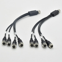 Harnais de câblage personnalisé M12 vers GX12, faisceau de câbles multi-branques pour équipement industriel