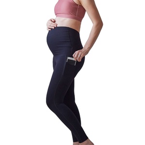 Pantalon de maternité doux confortable taille haute Leggings de yoga extensibles pour les femmes enceintes vêtements enceintes de haute qualité - Product Image 1