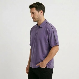 Wholesale Low Price For Sale Solid <b>Purple</b> Men's <b>Polo</b> <b>Shirt</b> Short Sleeve Knitted Casual Button Collar Regular Fit Custom Logo Top - Product Image 2