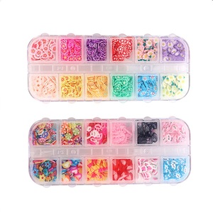 Rodajas de arcilla polimérica de cerámica suave 3D fruta flor estrella corazón nube suministros accesorios caja de rejilla decoración de <span class=keywords><strong>uñas</strong></span> - Product Image 6