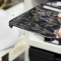 Étui de téléphone ultra fin en fibre de carbone, antichoc, protection professionnelle, texture forgée, trous précis et larges pour iPhone