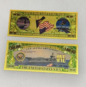 Billets de banque commémoratifs en feuille d'or du porte-avions de la marine américaine pour collection et souvenirs - Product Image 4