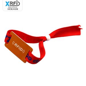 Pulsera <span class=keywords><strong>de</strong></span> Tela RFID Personalizada, Superventas, para Festivales <span class=keywords><strong>de</strong></span> Música Deportivos, 13.56Mhz NFC, Pulsera Tejida para Eventos sin Efectivo - Product Image 2