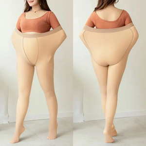 Vente en gros Legging <span class=keywords><strong>super</strong></span> élastique <span class=keywords><strong>sexy</strong></span> transparent pour femmes, collants épais et chauds pour l'hiver de grande taille - Product Image 6