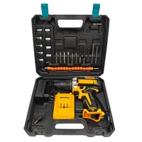 Ensemble de perceuse électrique sans fil à vitesse variable, batterie au lithium 21V, acier inoxydable, outil électrique professionnel, kit de perceuse, usage domestique
