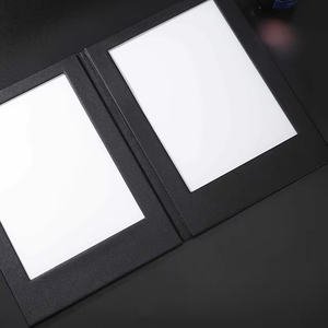 Porte-menu LED rechargeable en similicuir noir pour restaurant, avec 4 vues, pour vente en gros - Product Image 3