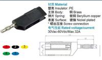 Connecteur banane mâle/femelle Amass 4 mm 1P IP40 en cuivre pur nickelé sans soudure empilable pour PCB audio vidéo multimètres