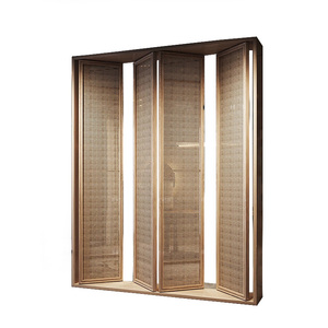 Cloison entreprise bois massif <span class=keywords><strong>rotin</strong></span> tissé écran cloison moderne simple salon entrée barrière écran - Product Image 1