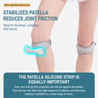 Attelle de genou ajustable pour le soulagement de la douleur du tendon rotulien, idéale pour la course, le basketball et l'entraînement en salle de sport