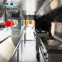 Camion de restauration personnalisé de 12 pieds, restaurant entièrement équipé, chariot de restauration rapide mobile à hot-dogs, remorque avec équipements de cuisine complets