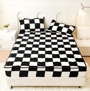 Drap-housse gris et blanc uni ultra doux et respirant, literie pour adultes toutes saisons, durable, de haute qualité, lavable - Product Image 2