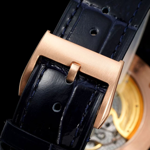 Low MOQ High Quality Automatic <b>Small</b> Seconds Sapphire Crystal Rose Gold Case Grey Dial Black Leather Strap Mens Luxury Watch - Product Image 5