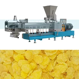 Shandong Arrow Core filling Inflating Snacks making machine processing line full automatic cornflakes equipment
