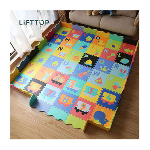Lifttop Factory Wholesale Baby Eva Puzzle <strong>Floor</strong> <strong>Mat</strong> Cute Patterns Foam Mating Baby Crawling Carpet With Fence Oem - Product Image 1