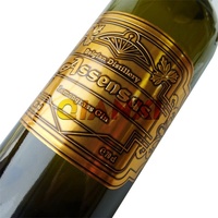 Autocollants métalliques en relief autocollants personnalisés, impression personnalisée, étiquettes en aluminium imprimées pour bouteilles de vin rouge et de parfum