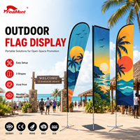 Drapeau FEAMONT Swooper, bannière en forme de larme pour la plage avec piquet de sol, idéal pour les activités estivales en camping, la promotion de la marque et la signalisation extérieure