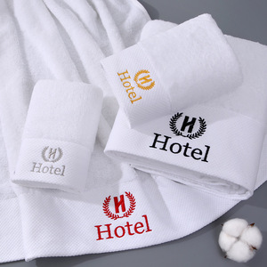 Serviettes d'hôtel blanches en pur coton, absorbantes, sans peluches, pour hôtels classés étoiles, personnalisation possible - Product Image 4