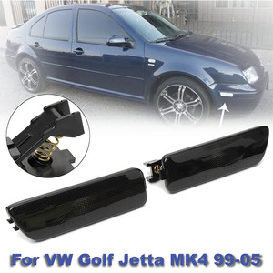 Luz de posición lateral negra (par) para Volkswagen Golf Jetta Mk4 99-2005, material ABS, repuesto de iluminación exterior para automóvil - Product Image 5