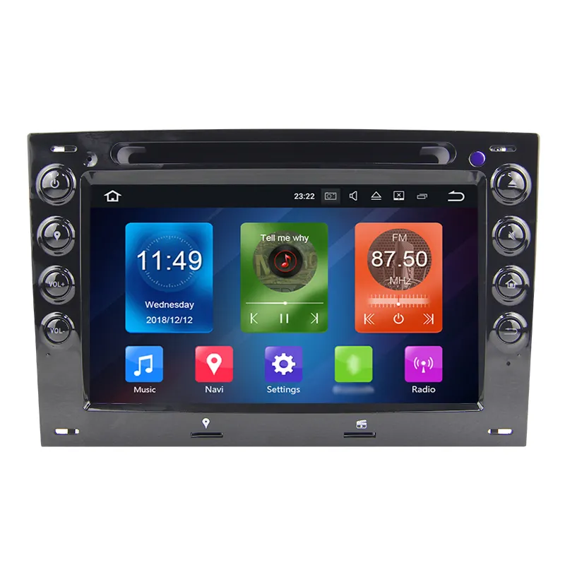 7 "RK PX5 Octa 코어 Android10.0 자동차 DVD 스테레오 GPS 네비게이션 3G DAB + 시스템 르노 메간 II 2