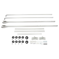 Kit de bras de bâche de camion personnalisé 119,55 pouces * 150 pouces compatible avec les remorques de camion, 4 ressorts en aluminium, adapté aux camions à benne basculante jusqu'à 24 pieds